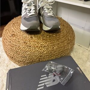 New Balance Gray and White Athletic Shoes